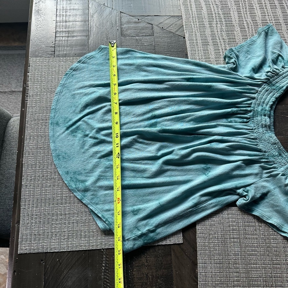 Women's Teal Off-Shoulder Top - Picture 3 of 5